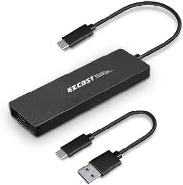 Ultra-Fast M.2 NVMe + SATA SSD Enclosure – USB C 3.1 Gen 2 (10 Gbps) for 2280/2230/2242/2260 SSDs – Premium Aluminum Case with Enhanced Heat Dissipation and Plug-and-Play Design for Effortless Data Transfer and Portable Storage Solutions