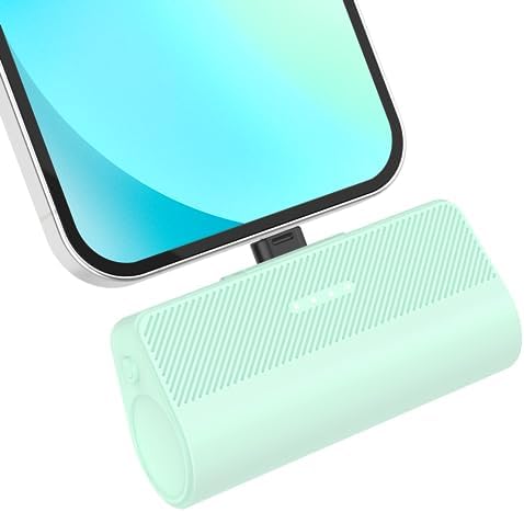 Ultra-Compact 5000 m Ah Portable Charger for i Phone – Fast Charging Power Bank in Purple, Compatible with i Phone 6/7/8/SE/11/XR/12/12 Pro Max/13/13 Pro Max/14/14 Pro Max/14 Plus & i Pad Series, Perfect Travel Companion for On-the-Go Charging