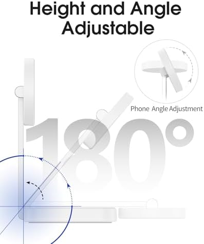 Versatile Magnetic Charging Station for i Phone 12-16 Series & Air Pods – Foldable Wireless Charger with Mag-Safe Technology, Compact Design for Multiple Devices, Integrated Phone Holder for Hands-Free Use, Perfect for Home & Travel