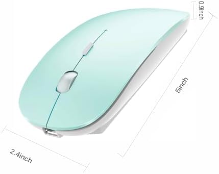 Sleek Bluetooth Wireless Mouse for Mac, Windows & i Pad – Ergonomic Design, High-Precision Navigation, Rechargeable & Dual-Mode Compatibility (Gray & Black) – Elevate Your Productivity with Clutter-Free Connectivity