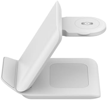 Portable 2-in-1 Fast Charging Station for Samsung Galaxy Z Flip Series – Foldable Wireless Charger with Enhanced Compatibility for Galaxy S, Note, and Watch – Ideal Travel Companion with Adapter Included – Sleek Black Design for Effortless Power on the Go