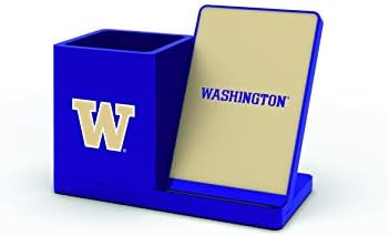 NCAA Unisex Fast Wireless Charging Stand & Desk Organizer – Stylish Multi-Device Charger for Sports Enthusiasts, Efficient Workspace Solution with Built-in Accessory Compartments