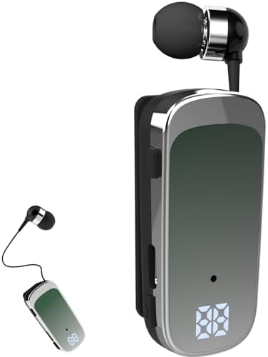 Advanced Retractable Bluetooth V5.0 Earbuds – Premium Noise Cancelling Wireless Headset for Professionals and Athletes, 20-Hour Battery Life, Ergonomic Hands-Free Design, Ideal for Truckers and Drivers, Unmatched Sound Clarity and Portability