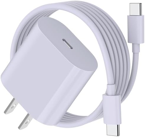 20 W USB-C Fast Charger for i Pad Pro, Air & Mini – Ultimate PD Wall Charger with 6.6 ft USB-C to C Cable for Rapid Charging Across All Generations, Compact Design for On-the-Go Power Solutions, Enhanced Safety Features to Prevent Overheating