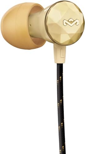 House of Marley Nesta Gold Noise-Cancelling Earbuds with Microphone – Premium Eco-Friendly Wireless Sound Experience for Ultimate Comfort and Connectivity