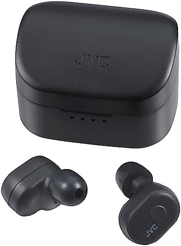 JVC HAA10 TH Wireless Earbuds with Bluetooth 5.0 – Superior Sound Quality, IPX5 Water-Resistant Design, Extended 14-Hour Battery Life with Charging Case, Comfort Fit Memory Foam Tips, Misty Gray – Perfect for Active Lifestyles and Everyday Use