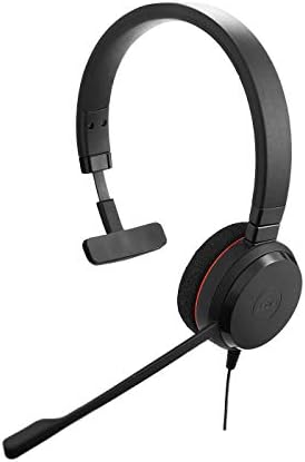 Jabra Evolve 20 UC Mono Headset – Professional Noise-Canceling Office Headphones for Enhanced Communication and Productivity, USB and 3.5 mm Compatible, Lightweight All-Day Comfort for Seamless Connectivity in Open Workspaces