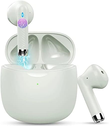 Light Pink Bluetooth 5.3 Wireless Earbuds – Exceptional Noise Cancelling Sports Headphones with IP7 Waterproof Design for Unmatched Outdoor Performance – 32 Hours of Playtime & Quick USB-C Charging for Ultimate Audio Convenience