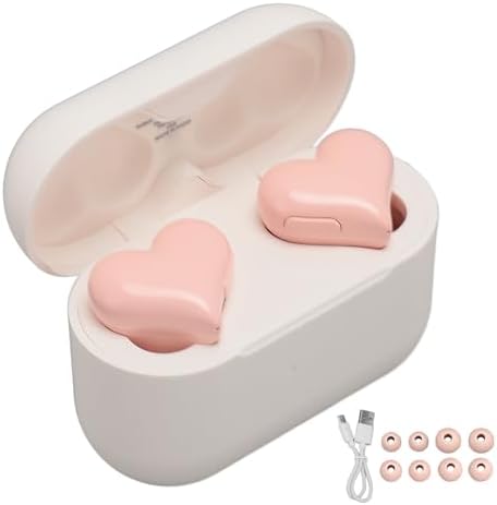Ciciglow Heart-Shaped Bluetooth 5.3 Earbuds for Women – Chic Waterproof Wireless Headphones with Premium Hi-Fi Sound & Trendy Charging Case for Fashion-Forward Music Enthusiasts on the Move