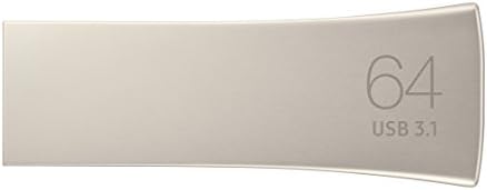 SAMSUNG BAR Plus 128 GB USB 3.1 Flash Drive – Ultra-Fast 400 MB/s Data Transfer, Rugged Metal Design for Maximum Durability, Ideal for Photos, Videos, and Music Storage, Enhanced Compatibility Across Devices, Sleek Titan Grey Finish