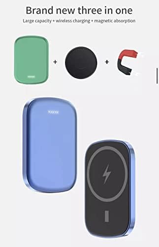 Magnetic Wireless Portable Power Bank for i Phone 12/13/Mini/Pro/Pro Max – 5000 m Ah Fast Charging Solution in Stylish Blue – Effortless Magnetic Alignment & Compact Design for On-the-Go Charging