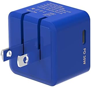 Rapid X Porto Uno USB-C 30 W PD Power Adapter – Compact Fast Wall Charger for i Phone 15, i Pad Pro, Samsung & More – Foldable Design with Side Port for Easy Travel – Enhanced Speed & Universal Compatibility in Sleek Teal Finish