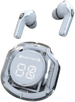 Baby Blue Crystal Earbuds – Immerse Yourself in Chic Audio Elegance with Luxurious Sound Quality & Stylish Transparent LED Charging Case – Advanced Wireless Connectivity & Quick Charge Technology for Seamless Listening Experience