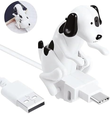 Playful Dog Humping USB Charger – Fast Charging Cable for i Phone & Type-C Devices – Whimsical Gift for Dog Lovers – Lightweight, Durable & Travel-Ready Design for Effortless Power – Add Humor to Your Charging Experience with this Unique Accessory