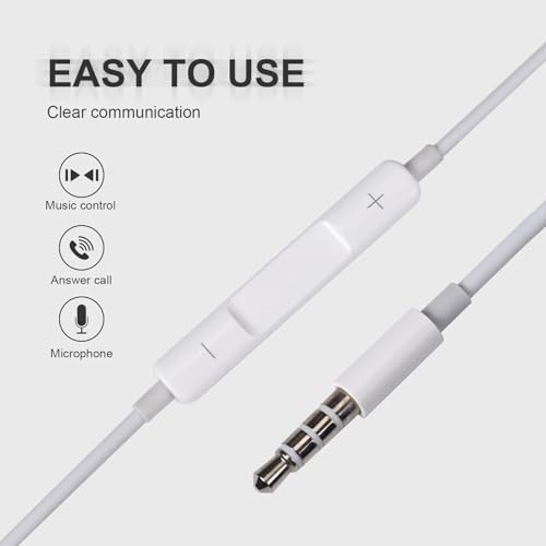 Benjun Premium Open-Ear 3.5 mm Wired Headphones – Lightweight Sport Earbuds with Built-In Microphone for Gaming, Music, and Professional Use – Comfortable, Universal Compatibility with Clear Sound Performance and Tangle-Free Design