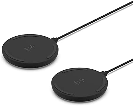 Belkin 10 W Qi-Certified Fast Wireless Charging Pad – Effortless Power for i Phone, Samsung Galaxy, Pixel & Air Pods Pro – Sleek Black Design for Tangle-Free Streaming and Music – Universal Compatibility with Safety Features for Overheating Protection – Essential Accessory for Modern Tech Users