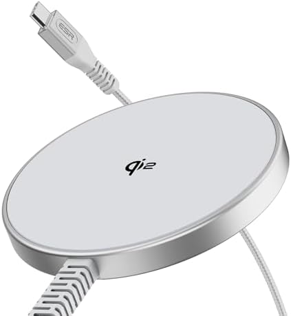 ESR Mag Safe Charger Duo Pack – 15 W Fast Wireless Charging Pad with Qi2 Technology for i Phone 12-16, Galaxy S25, and Air Pods – Superior Magnetic Alignment & Type-C Cable Included – Sleek Black Design for Effortless Charging Convenience