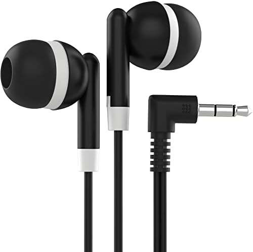Maeline 100-Pack Bulk Earbuds with 3.5 mm Connector – Multi-Color Stereo Earphones for Schools, Events, and Promotions – Superior Sound Quality and Comfort for Everyday Use