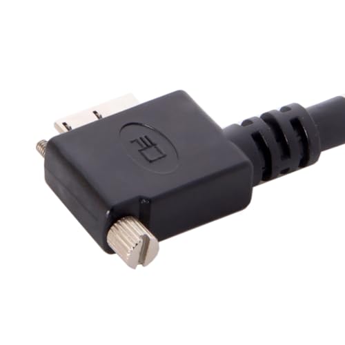 Chenyang 90-Degree Micro USB 3.0 Cable – Type A Male to Micro B Male, 3 M High-Speed Connector for Industrial Cameras & Devices, Enhanced Durability with Mount Panel Screws, Perfect for Tight Spaces and Optimal Cable Management