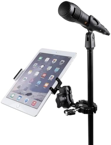 Premium 360-Degree Rotating Aluminum Alloy Tablet Holder with 1″ Ball Head – Versatile Mount for i Pads and Devices 4.7″-12.9″, Compatible with RAM Mounts – Ultimate Stability and Portability for Home or On-the-Go Use
