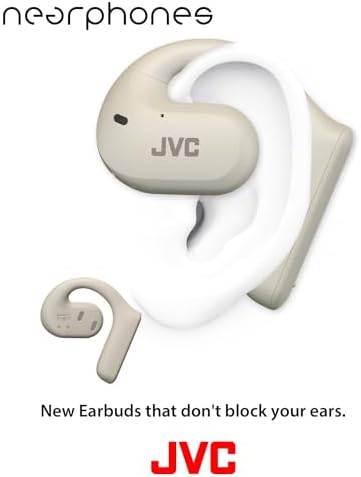 JVC Nearphones Open Ear True Wireless Headphones – Premium 16 mm Drivers for Deep, Rich Sound Quality, Ultra-Lightweight Design with 17-Hour Extended Battery Life, Versatile Single-Ear Usage Ideal for Active Lifestyles – Bluetooth 5.1 Enabled (Black) – Perfect for Daily Commutes and Sports Activities