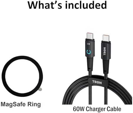 Tron Travel-Ready 2 in 1 Wireless Charger – Compact Foldable Charging Station for Phone & i Watch with 18 W QC Type-C Technology – Enhanced Compatibility & Rapid Power Delivery for Tech-Savvy Professionals