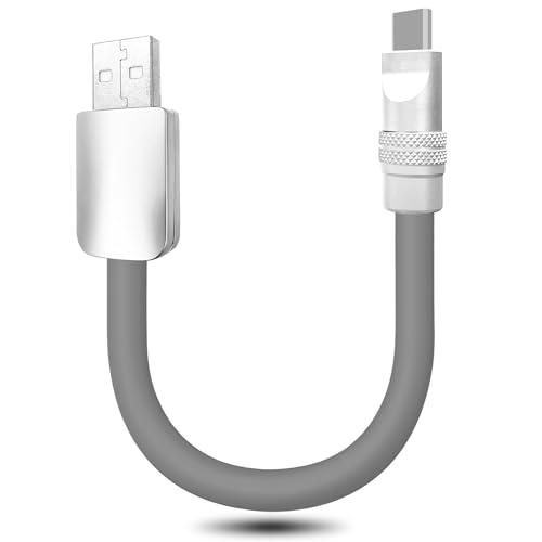 Ultra-Compact 240 W USB C Charging Cable – Sleek 4-Inch Power Bank Connector for i Phone 15/16 & Samsung Galaxy – Durable Tangle-Free Design for Effortless Portability – Essential Travel Accessory for Fast On-the-Go Charging Needs