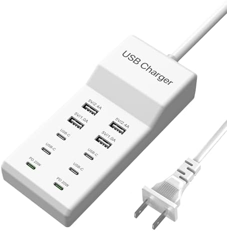 Ultimate 12-Port USB C Charging Station – 60 W Multi-Device Power Hub with 10 USB-C and 2 USB-A Ports for Fast Charging of i Phone, i Pad, Samsung, Google Pixel, Smartwatches, and Headphones – Compact Design for Home, Office, or Travel – Smart Technology for Optimal Power Delivery and Enhanced Compatibility