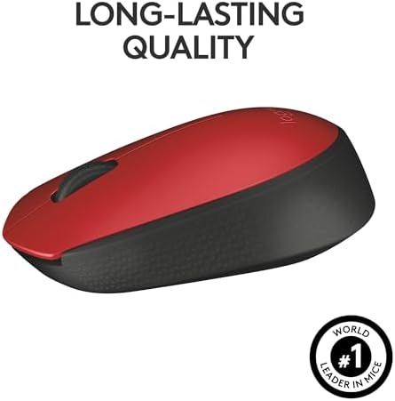 Logitech M170 Wireless Mouse – Ultra-Responsive Optical Tracking, Ambidextrous Design for All Users, 2.4 GHz USB Mini Receiver, 12-Month Battery Life, Perfect for PC, Mac & Laptop – Elevate Your Productivity with Seamless Wireless Freedom