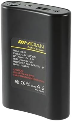 MIDIAN 12 V Power Bank for Heated Jackets & Smart Devices – Ultimate Outdoor Charging Solution with Fast Charging, Lightweight Design, and Enhanced Compatibility for All Your Heating Needs