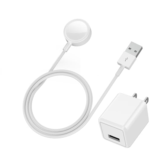 Apple Certified 2-in-1 Magnetic Charger for i Phone and Apple Watch – 6.6 FT Travel Charging Cable with USB Wall Block for Enhanced Speed and Compatibility with i Phone 14/13/12/11/Pro/Max and Apple Watch Series 9/8/7/6/SE/5/4/3/2/1 – Dual Device Charging Solution for Modern Lifestyles