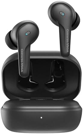 CERWIN-Vega! Eb1 Wireless Earbuds – Unleash Premium Bluetooth Sound with Advanced Noise Cancellation for Gamers, Athletes, and Active Lifestyles – Ultra-Lightweight, Sweat-Proof Design with Extended Battery Life for Continuous Audio Enjoyment
