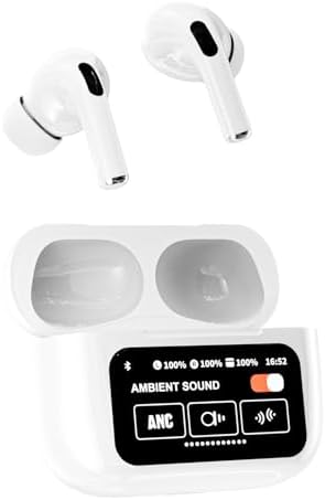 A9 Pro Black Wireless Bluetooth Earphones – Cutting-Edge Touch Screen Noise Cancelling Sports Earbuds with IPX4 Waterproof Protection, Advanced 5.4 Bluetooth Connectivity, and Ergonomic Comfort for Unmatched Audio Performance During Workouts and Daily Activities