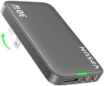 Transform Your Charging Experience with the Sleek 65 W Ga N USB-C Wall Charger – Ultra-Thin Triple-Port Fast Charging Adapter for Mac Book, i Phone 15/16, and Samsung Devices – Compact, Foldable Design for Ultimate Portability and Efficiency