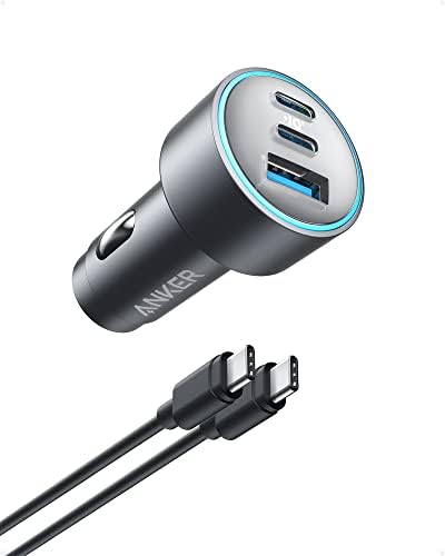 Anker 67 W USB-C Car Charger for i Phone 16/15 & Galaxy S23 – Compact 3-Port Fast Charger with PIQ 3.0 Technology, Includes USB-C to C Cable for Ultimate Multi-Device Charging on the Go – Reliable Power for Mac Book & i Pad Air