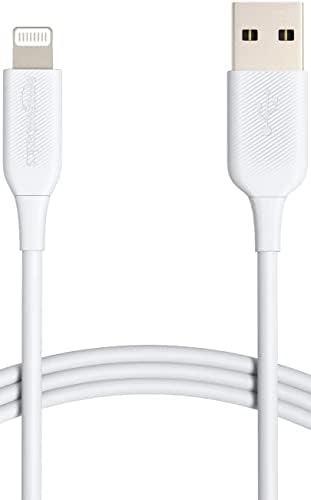 Amazon Basics MFi Certified 2-Pack Lightning Charger Cables – 6 Foot USB-A to Lightning, Optimized for i Phone 14, 13, 12, 11, X, Xs Pro, Pro Max, Plus & i Pad – Durable ABS Design for Fast Charging & Data Syncing, Sleek Black Finish, Essential Backup Solution