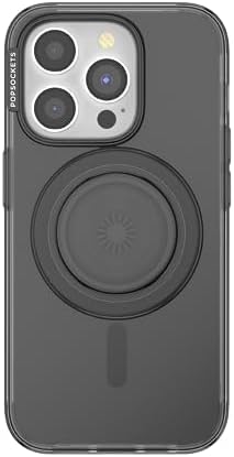 Transparent Mag Safe-Compatible Phone Grip Case for i Phone 15 Pro Max – Superior Drop Protection and Effortless Wireless Charging – Elevate Your Style with Enhanced Handling and Sleek Design