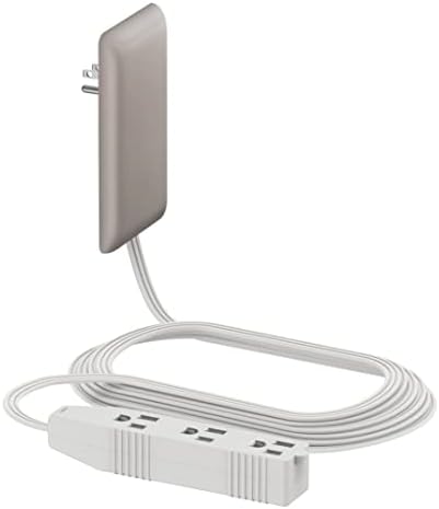LIDER Ultra-Thin Flat-Face Outlet Extender with 3 Receptacles – Space-Saving Power Strip with 3 ft Cord, ETL-Listed for Safety, Sleek White Design for Modern Interiors – Perfect Solution for Enhanced Device Charging and Versatile Placement