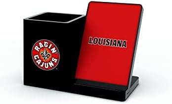 NCAA Unisex Fast Wireless Charging Stand & Desk Organizer – Stylish Multi-Device Charger for Sports Enthusiasts, Efficient Workspace Solution with Built-in Accessory Compartments
