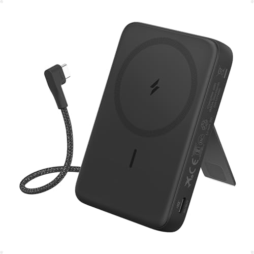 Anker Zolo Magnetic Power Bank – 10,000 m Ah Wireless Charger with 30 W Fast Charging, Built-in USB-C Cable & Adjustable Stand for i Phone 16/15 Series, Air Pods & More – Ultimate Portable Power Solution for Modern Lifestyles