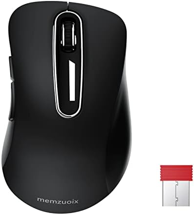 Upgrade Your Workflow with the Memzuoix 2.4 G Wireless Mouse – Ergonomic and Portable 1400 DPI USB Mouse for Laptop, PC & Desktop | 5 Customizable Buttons for Ultimate Control | Ideal for Professionals and Casual Users Alike