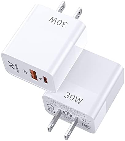 NITASA 30 W Dual Port USB C Wall Charger – Fast Charging Adapter for i Phone 15/16 Pro Max & Samsung S23/S24 – Super Efficient 25 W PPS Technology for Rapid Power Delivery – Ideal for i Pad & Google Pixel 9/8 Pro – Compact Travel Essential with Enhanced Compatibility