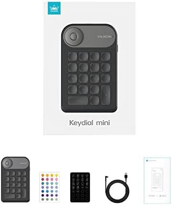 Revolutionize Your Creative Workflow with the HUION Keydial Mini Bluetooth Programmable Keypad – 5 Anti-Ghosting Keys and 18 Custom Shortcuts for Effortless Control on Drawing Tablets, PC, Mac Book, and More – Ultimate Wireless Flexibility and Ergonomic Comfort