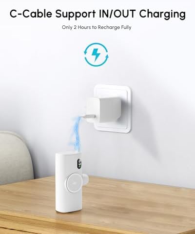 Sleek Purple Wireless Power Bank for Apple Watch & i Phone 14/16 Pro Max – 5000 m Ah Lightweight Fast Charge Charger with USB-C Connectivity for Effortless Travel and On-the-Go Power Solutions