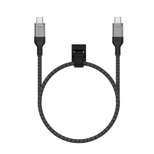Rokform Power Trip 100 W USB-C Charging Cable – High-Speed 1 m Braided Charger for i Phone 15 & Galaxy S23 – Ultimate Durability with 5000 Bend Test Certification – Sleek Black & Grey Design for Reliable On-the-Go Charging of Laptops, Smartphones, and Tablets