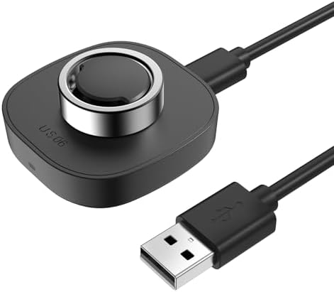 Oura Ring Gen3 Compatible Smart Charger – Portable USB-C Dock for Size 8 Heritage/Horizon – Rapid 70-Minute Full Charge with Safety Features – Lightweight Design for On-the-Go Convenience and Protection