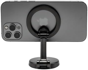 Premium Metal Rotatable Car Phone Mount – Ultimate 360-Degree Adjustable Holder for Secure Smartphone Navigation | Compact & Foldable Design for Effortless Storage | Essential Car Accessory Enhancing Safety and Driving Comfort | Compatible with i Phone & Android Devices | Durable Magnetic Grip for Unmatched Stability