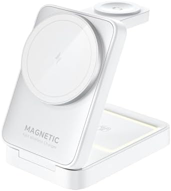 MALOM W91 3-in-1 Wireless Magnetic Charger: Fast Charging for i Phone, Apple Watch & Air Pods with Foldable Design & Integrated Nightlight – Your Ultimate Travel Companion for Apple Devices MALOM W91 3-in-1 Wireless Magnetic Charger: Fast Charging for i Phone, Apple Watch & Air Pods with Foldable Design & Integrated Nightlight – Your Ultimate Travel Companion for Apple Devices