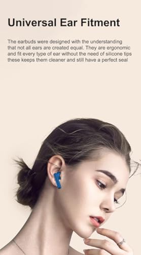 Advanced Bluetooth 5.1 Waterproof Earbuds with Built-in Microphone – IPX7 Rated In-Ear Headphones for Active Lifestyles, Enhanced Sound Quality, and Seamless Connectivity – USB-C Charging Case with LCD Display – Ideal for Android & i OS Users (Blue) – Experience Unmatched Comfort and Durability
