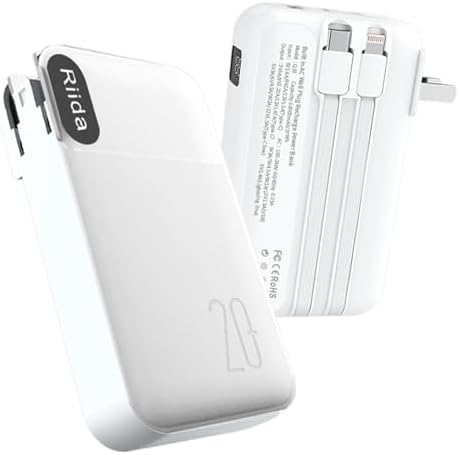 High-Capacity 20000 m Ah Portable Charger with Built-in Cables & Fast 22.5 W Charging – Multi-Device Travel Power Bank with LED Display, 4 Outputs for i Phone 16/15/14/13, Samsung, Android, i Pad – Ultimate Convenience in Sleek Black